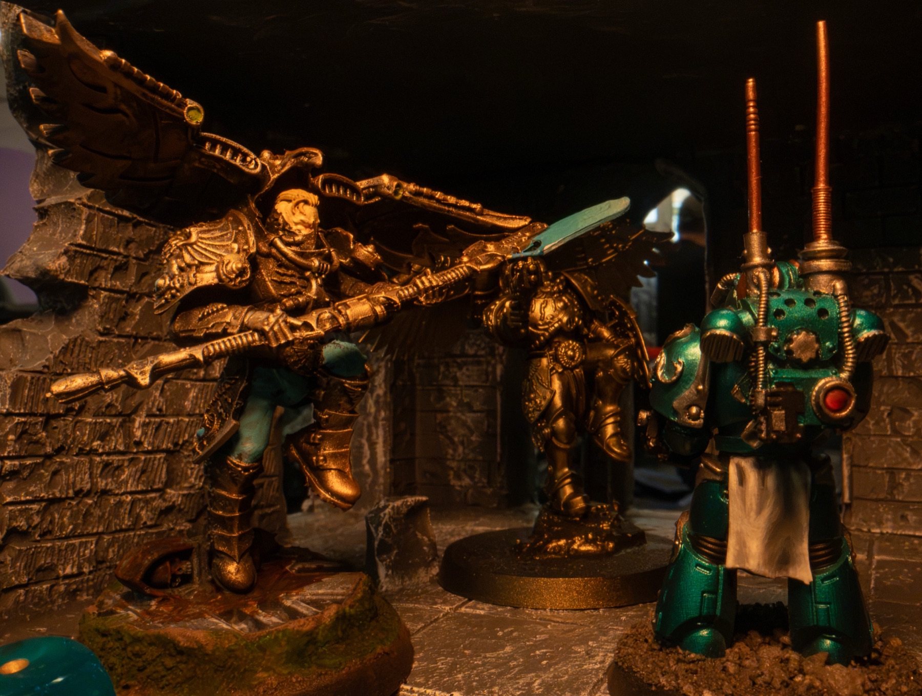 Painted miniatures from the Horus Heresy mega-battle